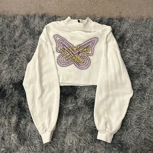 H&M, White and Purple, Says “Karma & Magic”